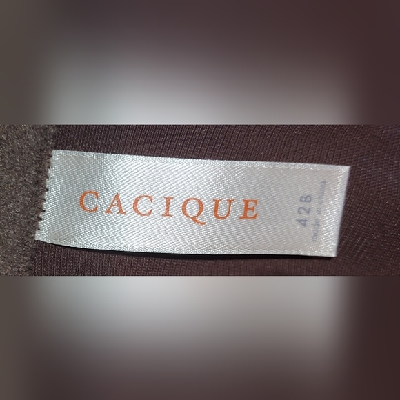 Cacique Brown Convertible Plunge Bra NWT Flawed - Picture 6 of 7